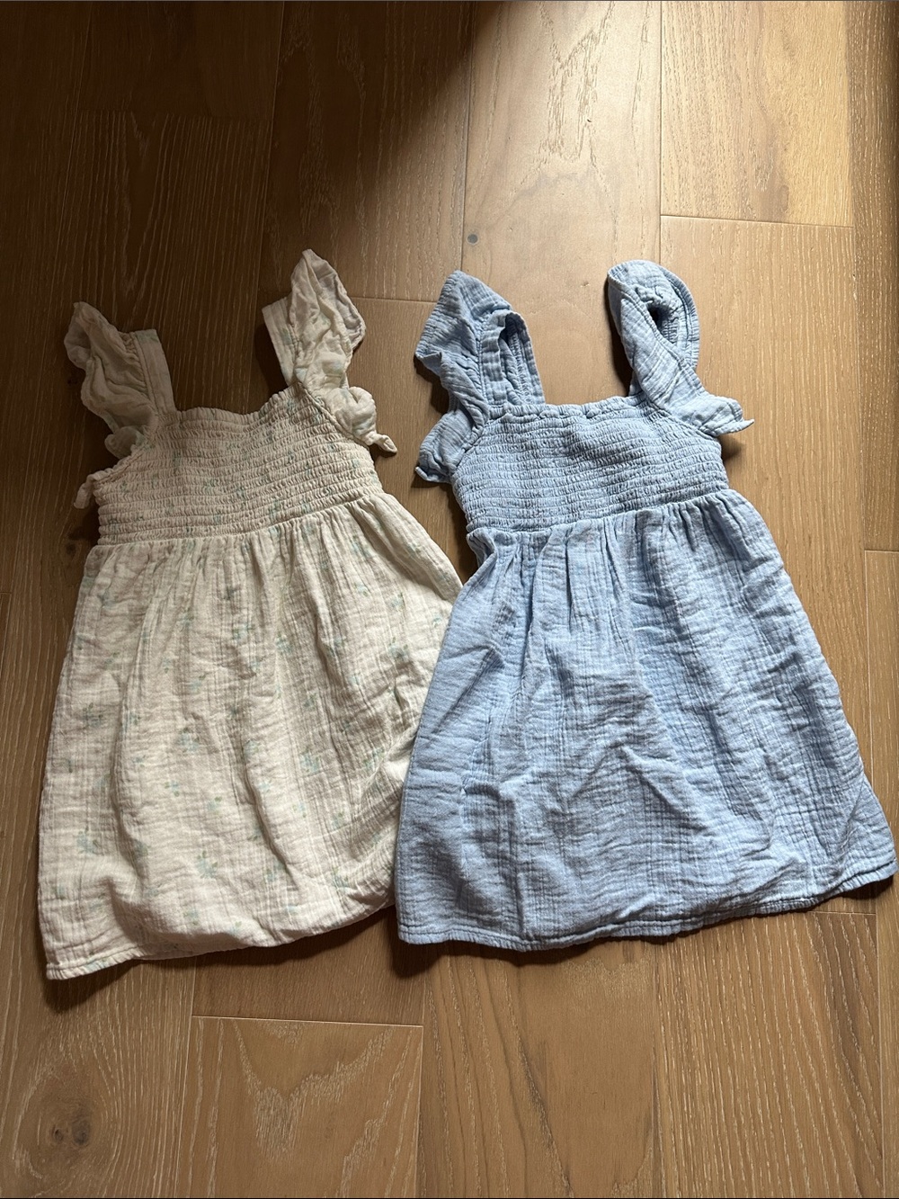 Cat & Jack White Cotton Sundress with Mint Dot Accents